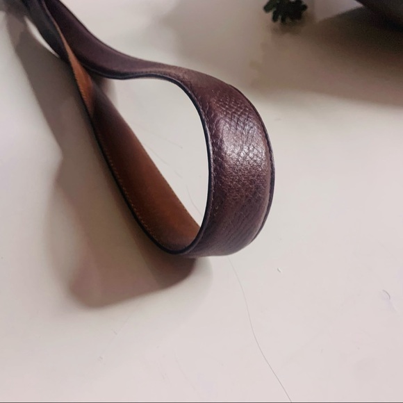 Coach Handcrafted Tumbled Cowhide Mocha Brown Belt women’s 36” - Picture 9 of 10